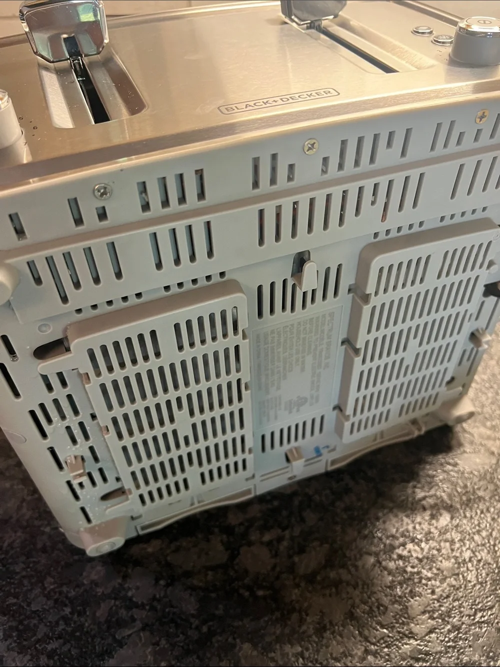 Wide 4 Slot Black and Decker Stainless toaster. Like new.